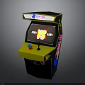 Retro Arcade Machine With VS Battle Screen Joystick And Colorful Decals