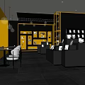 Modern Book Art Interior Design With Stylish Bookshelves And Art Display Areas
