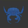 Vibrant Orange Crab With Textured Carapace Prominent Claws And Segmented Legs