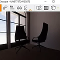 Black Modern Office Chair With High Back Leather And Metal Frame Design