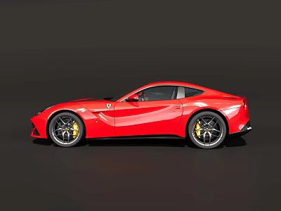 Red Sports Car Featuring Sleek Aerodynamic Body Design And Stylish Alloy Wheels 3d model