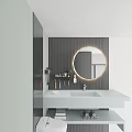 Wall Mounted Black Bathroom Accessories Storage Rack With Toiletries Toothbrush Holders And Cosmetic Bottles