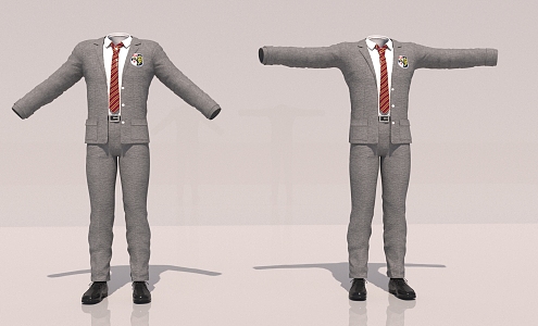 Suit School Uniform 3d model