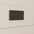 Sleek Black Cabinet Handle Mounted On Light Colored Wall Surface 3d model