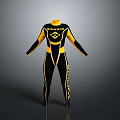Stylish Black And Yellow Bodysuit With BINANCE Logo For Daily Use