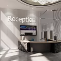 Modern Reception Area With Large Windows Bright Space And Digital Display Design