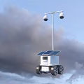 Projection Monitoring System with Solar Panel Two Cameras and Mobile Wheeled Unit