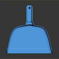 Essential Ergonomic Blue Plastic Dustpan With Handle For Household Cleaning Supplies