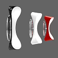 Modern Curved Black Silver Metal Wall Lamp For Indoor Home Decor Lighting