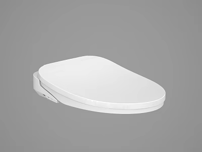 Modern White Toilet Seat Design With Sleek Cover And Comfort Features 3d model