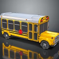 School Bus Old School Bus Small Bus Small Bus Small Van Unmanned Bus School Bus 3d model