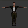 Man in Black Jacket White T-Shirt and Dark Pants Standing with Arms Outstretched