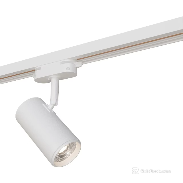 Modern White Track Spotlight With Adjustable LED Lighting For Home Interior 3d model