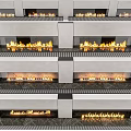 Modern Stone Fireplace Designs With Realistic Flames And Sleek Contemporary Interiors