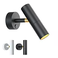 Modern Wall Lamp Sleek Design With Black White Metal Accents And Wall Mounted