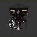 Metallic Industrial Processing Equipment With Grated Top Conveyor Belt Support Frame And Cables