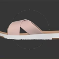 Fashionable Pink Crisscross Strap Sandals With Comfortable Sole And Casual Design