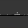 Crossed Decorative Swords With Metal Scabbard And Shiny Blades On Dark Background