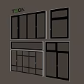Modern Casement Windows With Black Frame Clear Glass For Home Ventilation And Natural Light
