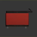 Red Utility Cart with Wheels Handle and Metal Top Storage Design