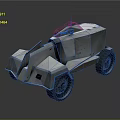 Futuristic Armored Functional Vehicle With Robust Structure