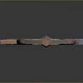 Unique Decorative Weapon with Blue and Brown Color Metallic Shine and Intricate Design