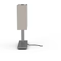Sleek Modern Table Lamp With Square Fabric Shade And Metal Base Stand 3d model