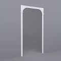 White Arched Door Frame With Decorative Columns For Interior Design 3d model