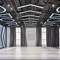 MG Fitness Gym Studio Modern Interior With Spacious Lighting And Workout Space