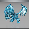 Blue Dragon Character Creature With 3D Designed Wings Claws And Sharp Teeth 3d model