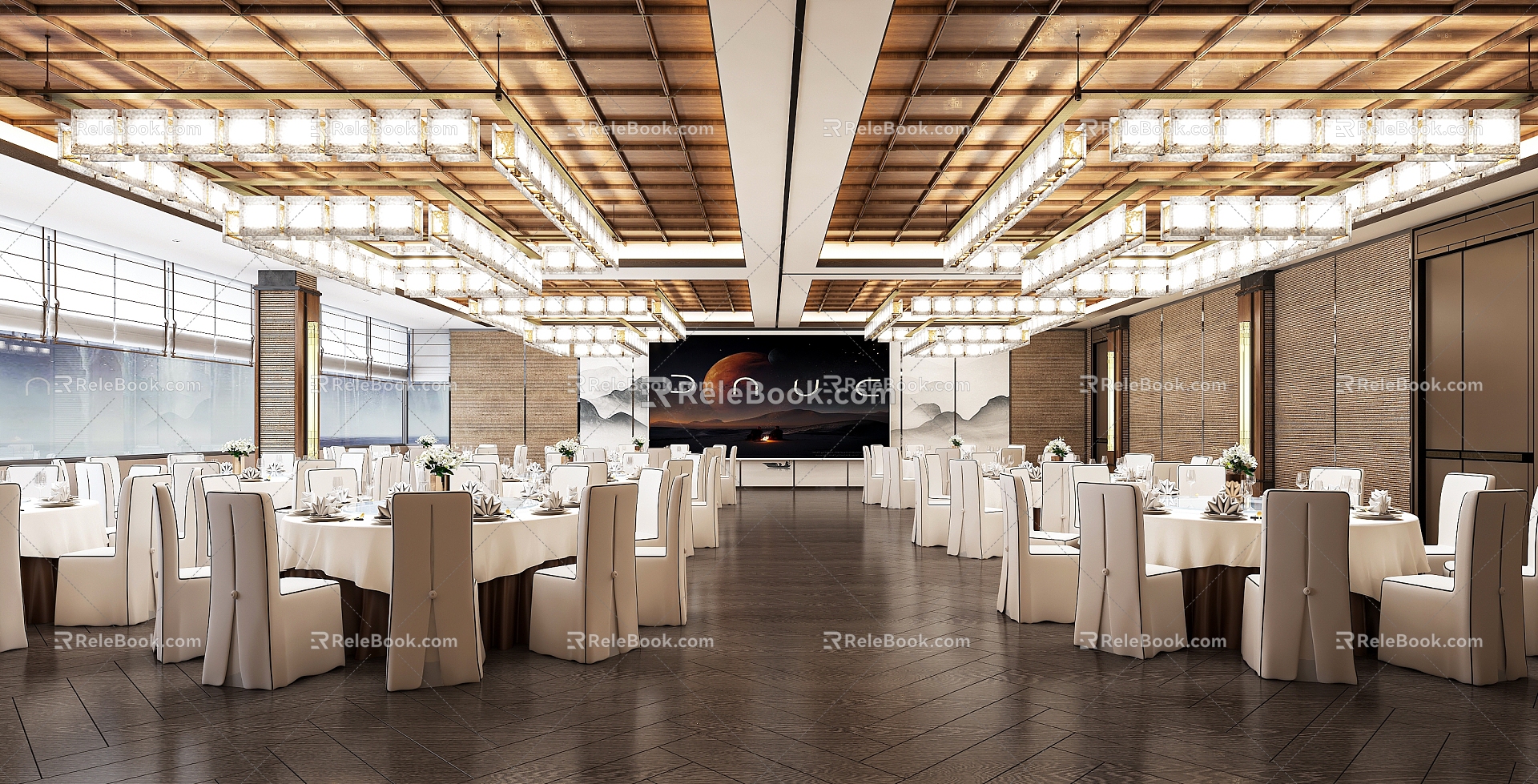 New Chinese Banquet Hall 3d model