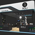 GAMEVICE Exhibition Booth With Modern Design Product Display And Plant Decorations