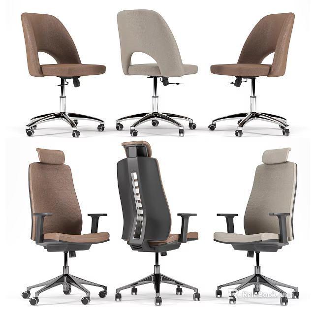 Modern Office Chair Design With Multiple Colors Adjustable Features And Wheels 3d model 