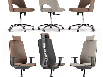 Modern Office Chair Design With Multiple Colors Adjustable Features And Wheels 3d model