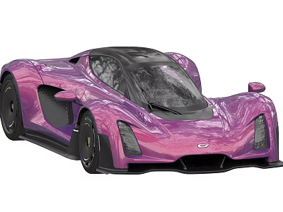 Purple Sports Car With Sleek Aerodynamic Design And Modern Styling Features 3d model Purple Sports Car With Sleek Aerodynamic Design And Modern Styling Features 3d model