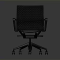 Ergonomic Black Office Chair with Mesh Back and Seat and Armrests on Swivel Wheels Base