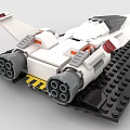 LEGO toy blocks space fighter spaceship 3d model