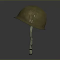 Vintage Green Helmet Marked C24A With Adjustable Straps For Fashion Accessory