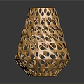 Modern Golden Hollow Out Design Vase With Elegant Decorative Pattern