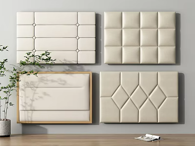 Soft Bag Soft Bag Backrest Bedside Backrest Soft Bag Background Wall Leather Soft Bag 3d model