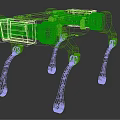 Intelligent Green Quadruped Machine With Robotic Legs And Main Body Design