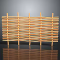 Handwoven Rattan Decorative Screen with Braided Texture for Home Household Use
