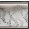 White Rock Texture Wall Design With Natural Surface For Modern Interiors 3d model