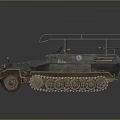Military Vehicle With Tracks And Wheels Vintage Design Metal Frame Top