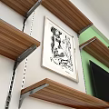 Modern bracket shelf bracket 3d model