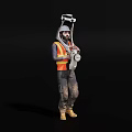 Portable Remote Laser Scanner Building Scanning Instrument GPS 3d model