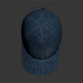 Blue Denim Baseball Cap With Stitching Details And Classic Design