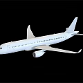 Modern White Passenger Airplane With Sleek Wings Engine And Fuselage Windows 3d model