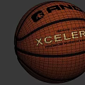 Spalding Orange Basketball With Bold Black Stripes And Textured Surface 3d model