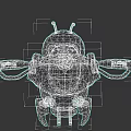 Game and Movie Character With Yellow Purple Design Blue Eyes Antennas Number 6038